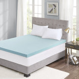 Hypoallergenic 3" Cooling Gel Memory Foam Mattress Topper with Removable Cooling Cover B03595141