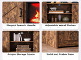 Rotten Wood Color, 138*39*55cm, Embossed Particle Board with Melamine Foil, 26485367