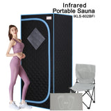 Portable Full Size Black Infrared Sauna tentPersonal Home Spa, with Infrared Panels, Heating Foot 01790038