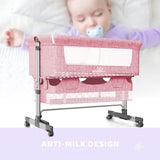 Baby Bassinet Bedside Sleeper 3 in 1 Bedside Crib, Adjustable Portable Bed for Infant/Baby/New born, 58167342