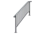 Handrails for Outdoor Steps, Iron Handrail Fits 4 Step, Transitional Handrail with Installation Kit, 20221483