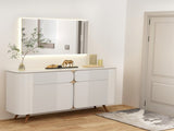 36" x 28" LED Bathroom Mirror Bright Backlight, 5 Mins Defog, Full HD Reflected Wall Mounted Vanity T3177P284021