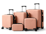 Non-TSA customs lock 5-in-1 PP trolley case, 12in, 16in, 20in, 24in, 28in, PP, pink 43028512