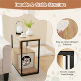 26"H cat coffee table cat furniture tail table cat house with scratching post 96229714