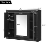 Bathroom Wall Cabinet with Mirror, Wall Mounted Medicine Cabinet with 5 Shelves, Mirrored Door Over N710P252503B