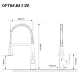 Faucet for Kitchen Sink, Black Kitchen Faucet with Pull Down Sprayer, Modern Commercial Spring W1932P154734