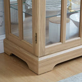 Curio Display Cabinet,Antique Display Cabinet with Glass Doors Adjustable Shelves for Collectibles W2275P231686