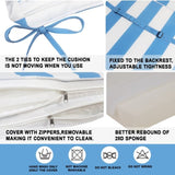 2PCS Set Outdoor Lounge Chair Cushion Replacement Patio Funiture Seat Cushion Chaise Lounge Cushion 52157282