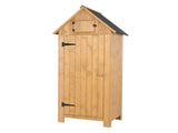 Fir wood Arrow Shed with Single Door Wooden Garden Shed Wooden Lockers Wood Color 04590997