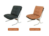 Leather Armchair, Modern Accent Chair High Back, Living Room Chairs with Metal Legs and Soft Padded, W2105P584379