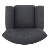 ZNTS Mirod Comfy Accent Chair with Tufted Backrest, Bedroom Single Seat Arm Chair with Wooden Legs, 36794.00FDGY