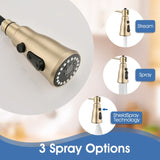 3 Functions Wall Mounted Bridge Kitchen Faucet W122564077