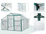 Green-6 x 8 FT Outdoor Patio Greenhouse 89381651