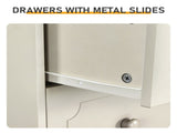 5-Drawer Cabinet with Solid Wood Veneer and Paint P2 MDF P2 Particleboard Storage Cabinet 43508099