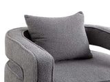 29.13"W Swivel Accent Open Back Chair Modern Comfy Sofa Chair With Black Base For Nursery Bedroom W3188P417878