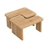 47.24*23.62 inch and 35.43*31.49 inch Rectangle Wood Detachable Coffee Table, Single L Shape W2317P233130