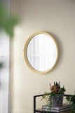 D20x1.5"Transitional Decor Style Mango Wood Wall Mirror Wall Decor with Frame of Solid Mango Wood W2078130545