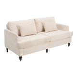 COOLMORE Mid Century Modern chenille Fabric Loveseat sofa, 2-Seat Upholstered Loveseat Sofa Modern W395P151895