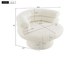 360&degSwivel Chair Swivel Accent Chair Round Swivel Chair Barrel Chair Vanity Chair for Living N763P331761K