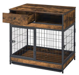 ZNTS Furniture Dog Cage Crate with Double Doors ,Rustic Brown,31.5"WX22.64"DX30.59"H W1903P151322