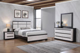 1pc Six Drawers Dresser Cream Ebony Finish Wooden Storage Bedroom Furniture B2741P354530