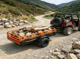 1500 lbs Heavy Duty ATV Dump Trailer, 15 Cu. Ft. Tow Behind Garden Cart with Removable Sides & 2 14681394