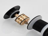Brass Pop Up Sink Drainer without Overflow Bathroom Drain With Removable Strainer Basket Black 58310015