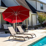 10FT Patio Umbrella, Outdoor Table Umbrella with Push Button Tilt and Crank, UV Protection W1859P195380