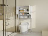 Toilet storage shelf, Private bathroom, Laundry room, Space-saving, white W2207P308769