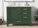 30" Bathroom Vanity in Green, Modern Bathroom Cabinet Sink Combo Set, Bathroom Storage Cabinet 29442189
