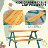 ZNTS Wooden outdoor children's picnic table 28974120