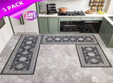 Kitchen Rug Sets 3 Piece with Runner Non Slip Kitchen Rugs and Mats Washable Kitchen Mats for Floor 67355265