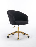 ZNTS Hengming Golden foot office chair, modern armchair, height adjustable, rotary cosmetic chair, for W212131653