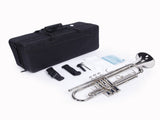 Brass Trumpet Bb with 7C Mouthpiece for Standard Student or Beginner Silver 03408510