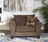 Camero Fabric Pillowback Arm Chair, Brown T2574P195451