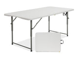 4ft Foldable Lift Patio Plastic Table White 23561282