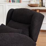 27.2"W Modern Accent High Backrest Living Room Lounge Arm Rocking Chair, Two Side Pocket W834P178246