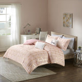 King/Cal King Metallic Printed Comforter Set B03595842