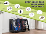 Black Wooden Golf Bag Storage Rack 76862665