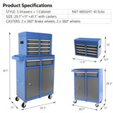 ZNTS Tool Chest, 5-Drawer Rolling Tool Storage Cabinet with Detachable Top Tool Box, Liner, Universal W1239137224