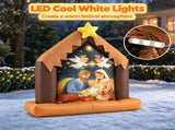 3.9 FT Christmas Inflatable Nativity Scene with Holy Family, Angels & Star, Built-in Cool White LED 39747804