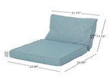 HONOLULU CLUB CHAIR CUSHION SET, BACK CUSHION AND SEAT CUSHION, TEAL, SET OF 2, N775P270231T