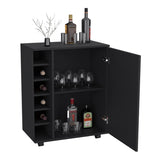 Wick Bar Cart with Integrated Wine Storage, Spacious Cabinet and Smooth Rollers B200P188879