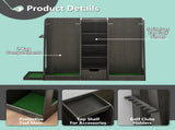 Wooden Golf Bag Organizer and Storage Rack 25312022