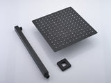 12" Matte Black Rainfall Shower Faucet 31407534