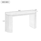 U_STYLE Curved Design Console Table with Unique Vertical Stripe Design ,Suitable for Living N711P205935V