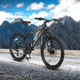 S24102 24 Inch Mountain Bike Boys Girls, Steel Frame, Shimano 21 Speed Mountain Bicycle with Daul W709P294014