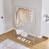 Garment Rack with Basket on Wheels Rolling Clothes Rack for Hanging Clothes Heavy Duty Garment W1903P203897