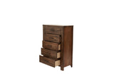 ZNTS Oak Finish 1pc Chest Of Drawers Wooden Texture 5x Drawers Storage Bedroom Furniture B011P244398