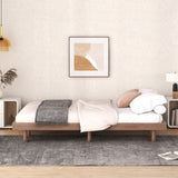 ZNTS Modern Design Queen Floating Platform Bed Frame for Walnut Color W697123296